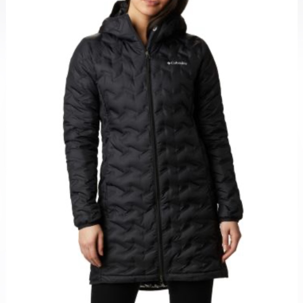 Columbia Women's Delta Ridge Long Down Jacket NWT XL Black